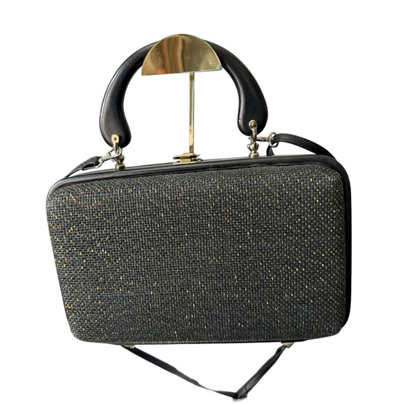 Vintage Novelty Train Clutch Hard Case Top Handle Beaded Evening Bag MCM - Picture 5 of 9